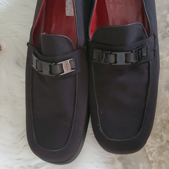 Salvatore ferragamo sport  black canvas slipon loafers size 11B - Picture 16 of 17